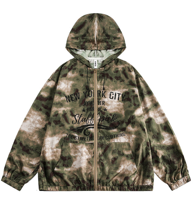 Hooded Camouflage Sun Protection Clothing For Men