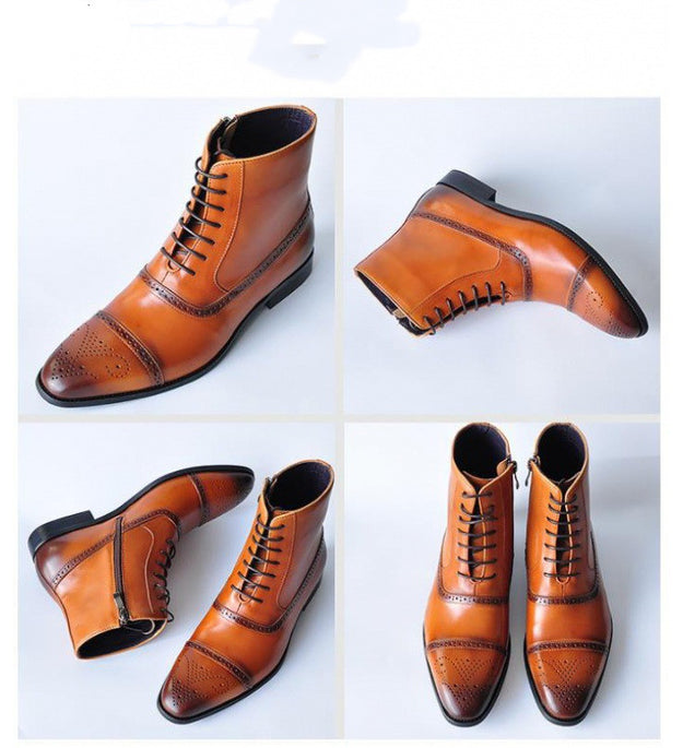 Men Big Size Plush Warm Winter Shoes Men Brown Vintage Men Boots Safety Shoes