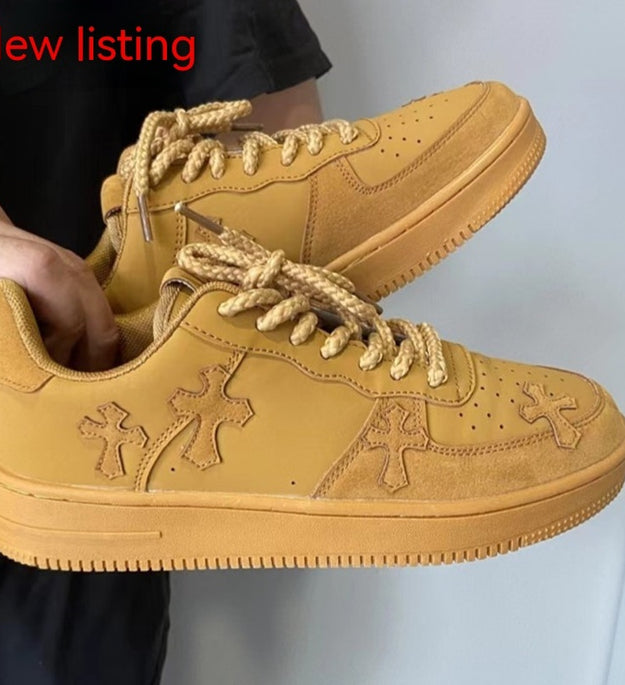 Wheat Casual Sneakers Women Retro Platform Sneaker