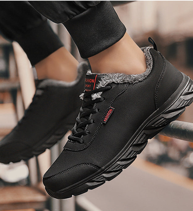 Men Sneakers Winter Warm Sports Shoes With Plush