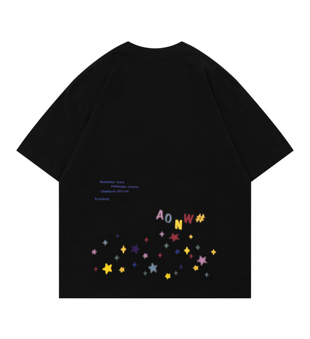 Letter XINGX Printed Short Sleeve Men Clothing Summer Casual