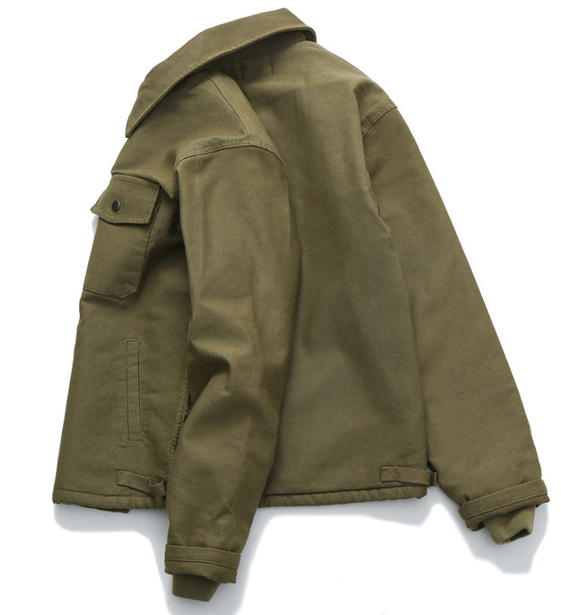 Men Padded Work Clothes Thickened And Velvet